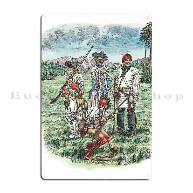 French Troops At The Battle Of Quebec 1759 Metal Sign Pub Funny Cave Designer Garage Tin Sign Poster