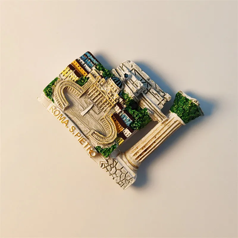 St. Peter's Square in Rome, Italy Visual 3D Souvenir Decoration Resin Fridge Magnet