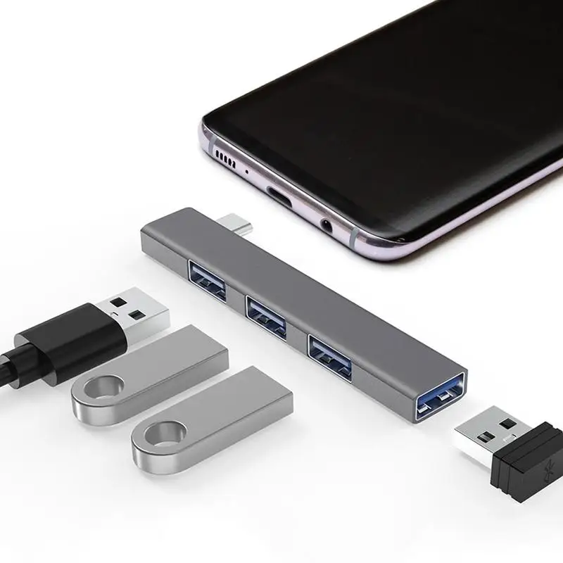 

USB-концентратор 4 в 1, Универсальная док-станция USB 3,0, высокоскоростной разветвитель, адаптер OTG для ноутбука, ПК, аксессуары для компьютера