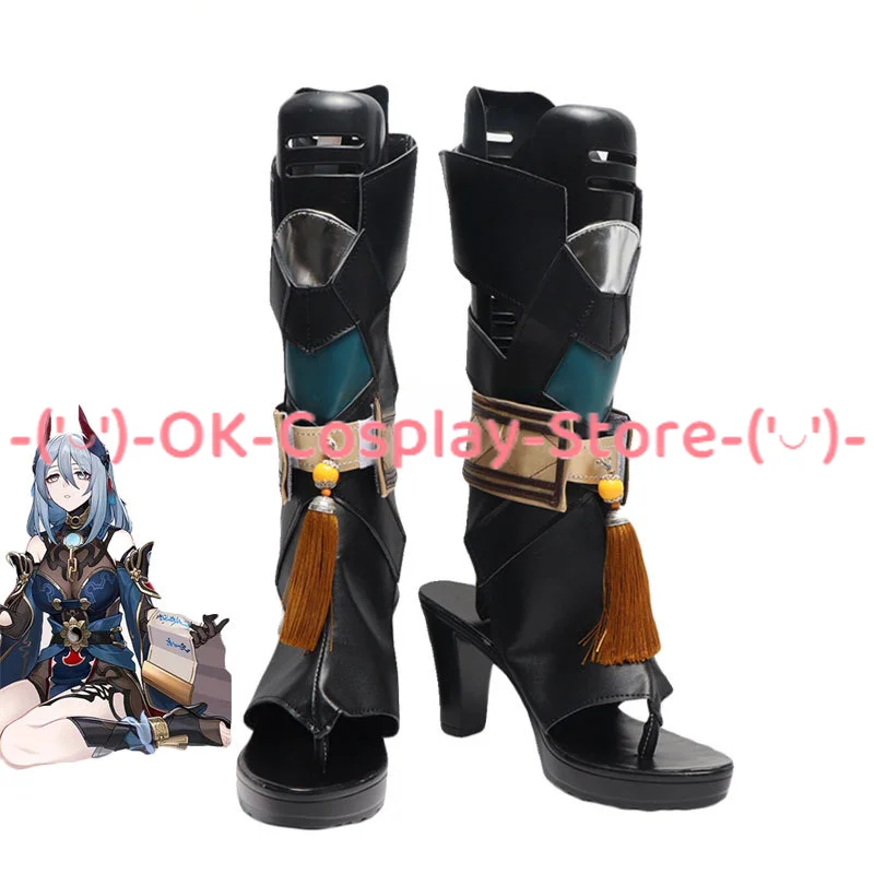 Hanya Cosplay Sapatos, Jogo, Honkai Star Rail Props, Botas de Carnaval de Halloween, Custom Made