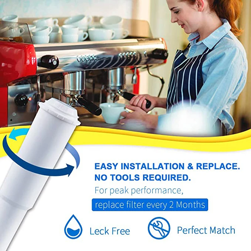 Совместим с фильтром для воды для кофемашины, 60209, 68739, 62911, сертифицированным TÜV SÜD.