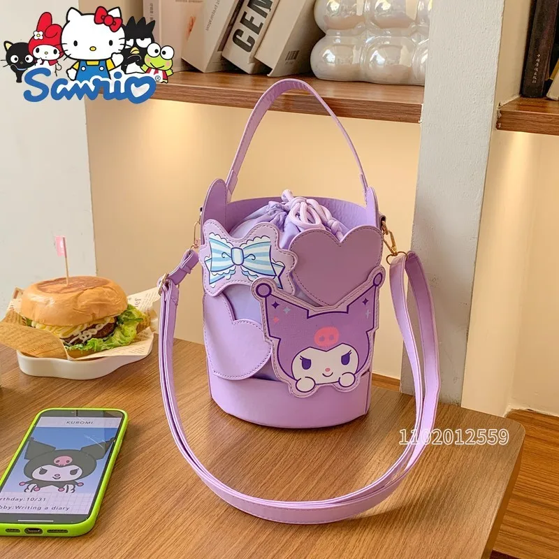 

Sanrio Hello Kitty New Mini Bucket Bag Cartoon Cute Personality Women's Shoulder Bag Fashion Trend Mini Shoulder Messenger Bag