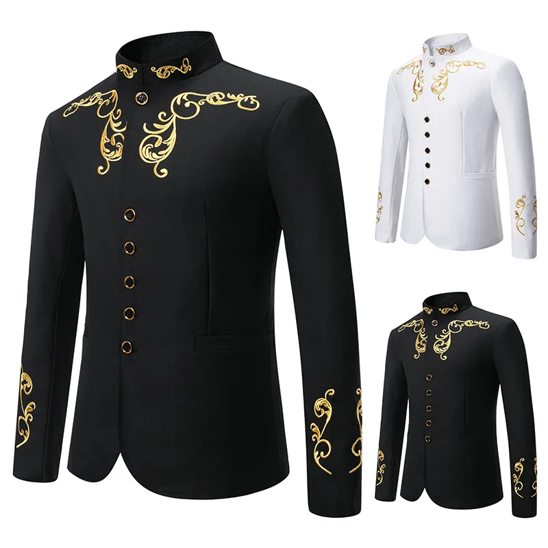 

Новинка 2025 года, мужской костюм на заказ, тюнер с вышивкой Briti Sle, осень-зима, официальная одежда европейского размера, хлопчатобумажная ткань