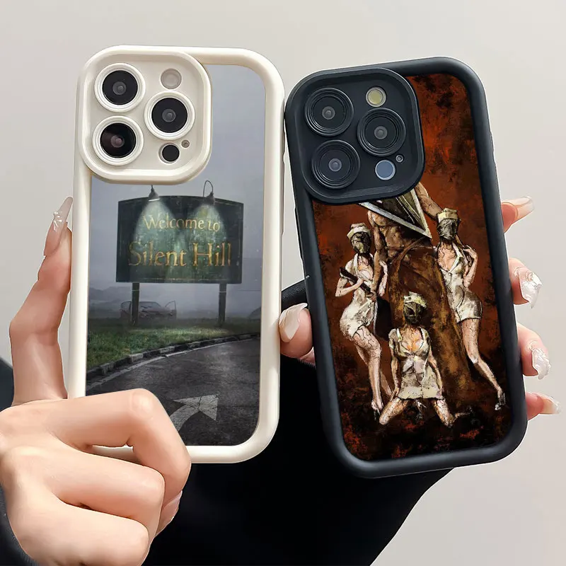 Horror Silent Hill Sky Eye Stairs Soft Silicone Phone Case For Apple iPhone 12 13 Mini 11 14 15 16 Pro Max 7 8 Plus