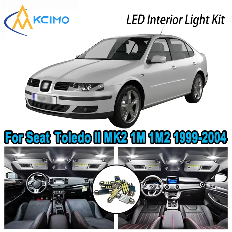 

Для Seat Toledo II MK2 1M 1M2 1999-2004 2000 Премиум Яркий светодиодный внутренний купол Карта багажника Комплект автомобильных светодиодных ламп Canbus без ошибок