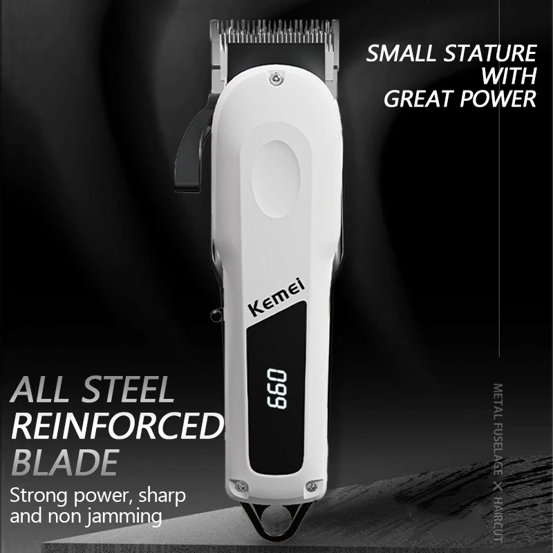 Kemei Professional Electric Hair Clipper Adjustable Electric Hair Clipper Men's Powerful Beard Rechargeable Hair Clipper KM-807