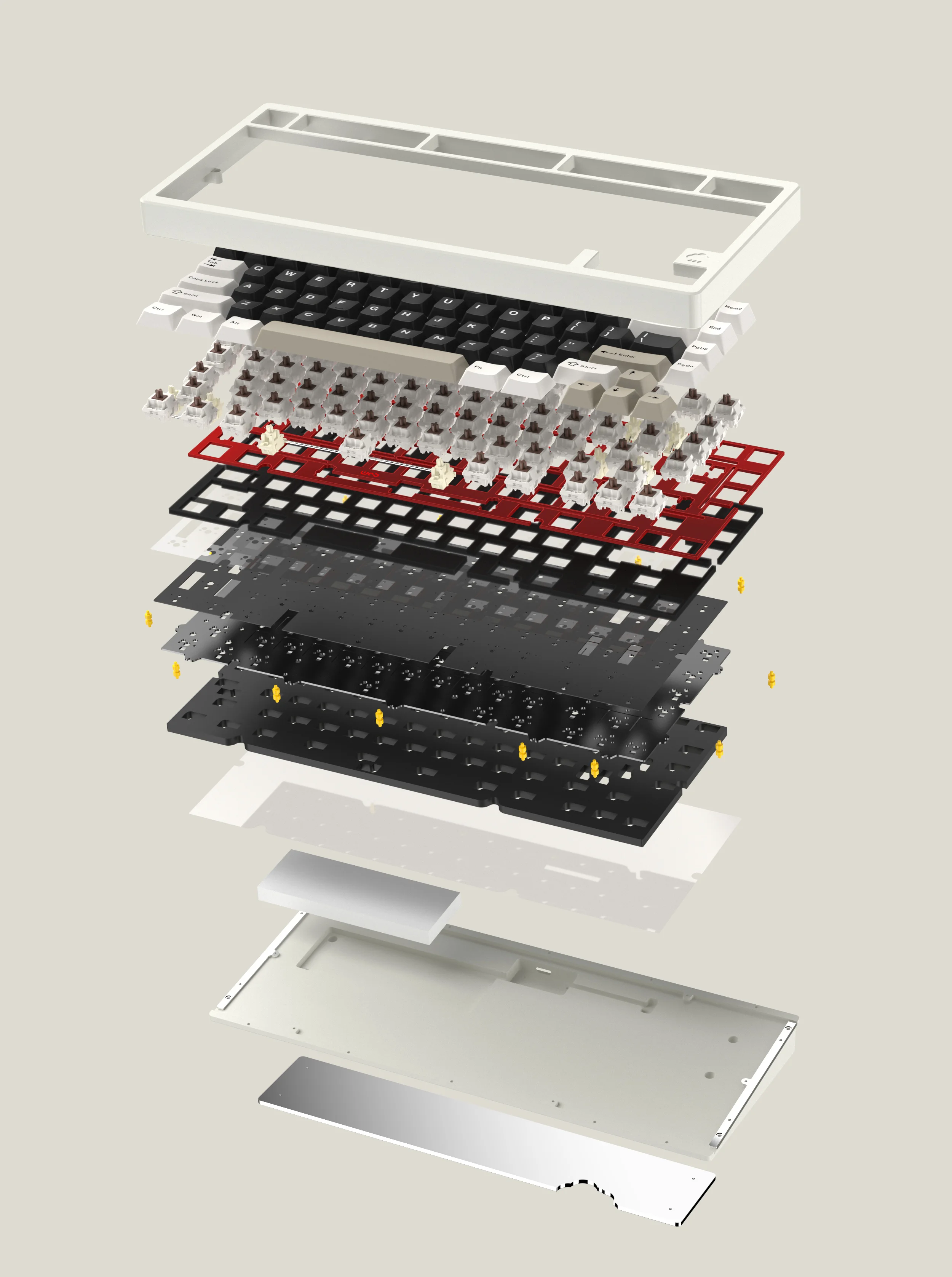 WOB Rainy75 Aluminum HMX/JWK/Cocoa Switches Tri-Mode Mechanical Keyboard