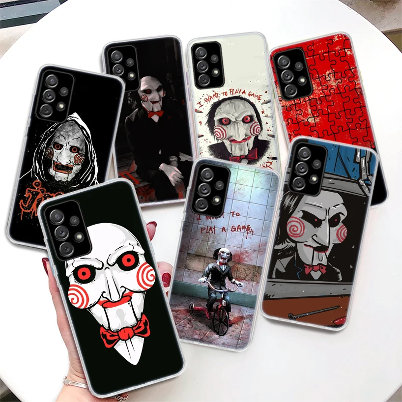 The Jigsaw Killer Horror Phone Case For Samsung Galaxy A52 A53 A54 A55 A12 A13 A14 A15 A22 A23 A24 A25 A32 A33 A34 A35 A03S A04S