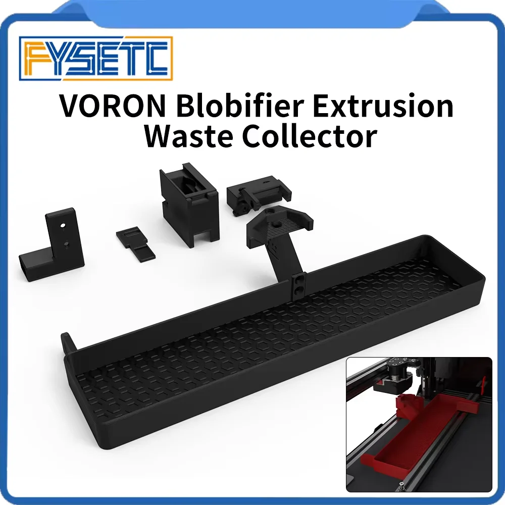 FYSETC Voron Blobifier Extrusion Waste Collector Hotend Nozzle Cleaning Części drukarki 3D z silikonową szczotką do dysz do Voron V2