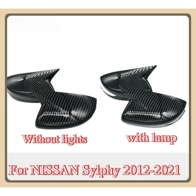 

NONGSHI for NISSAN Sylphy 2012-2021 2019 2020 Carbon Fiber Rearview Car Rearview Mirror Shell Modification Without Disassembly