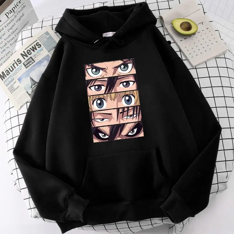 Attack on Titan Yeager Eren Anime Graphic Printed Hooded Plus Size Hoodie Men Women Sweatshirts Harajuku Unisex Streetwear