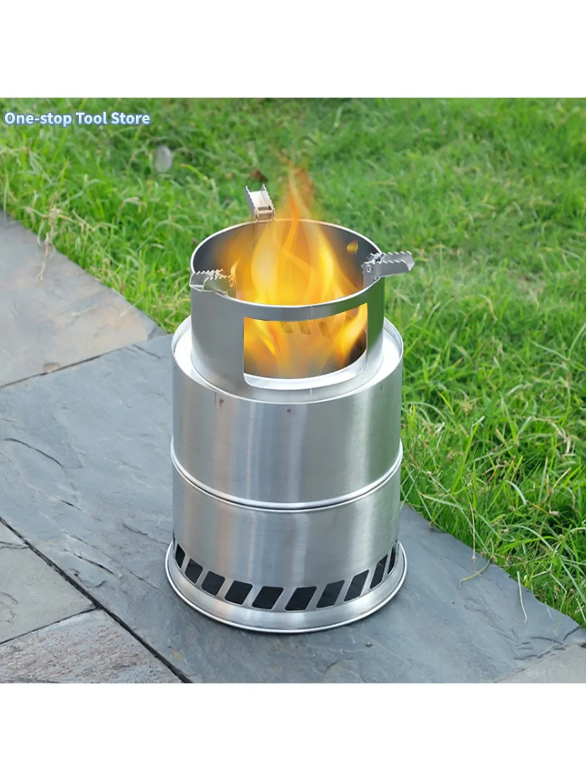 Réchaud de Camping en plein air en acier inoxydable, poêle chauffant Portable d'hiver, pratique pour feu de joie en plein air, poêle en bois