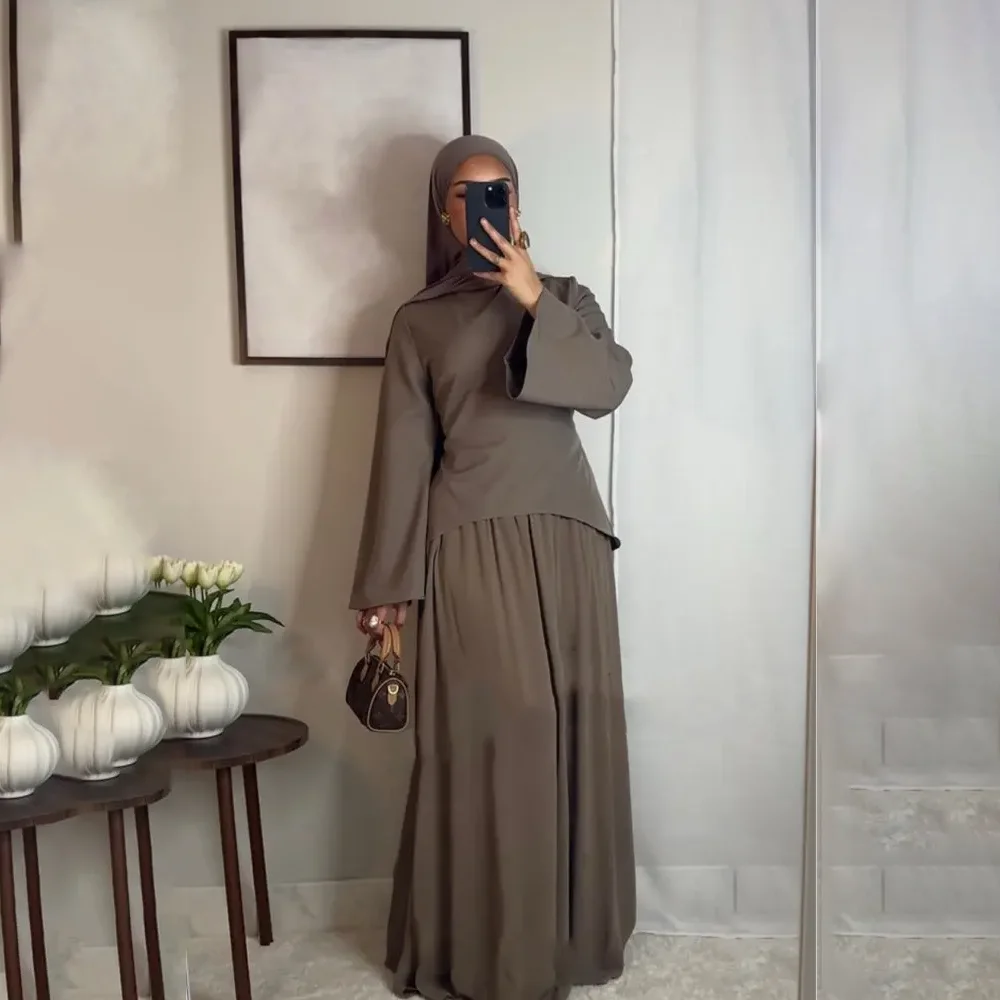 فستان سهرة إسلامي أنيق مخصص برقبة عالية وأكمام طويلة ثوب مسائي خط طول الأرض فساتين الحفلات الرسمية 2025