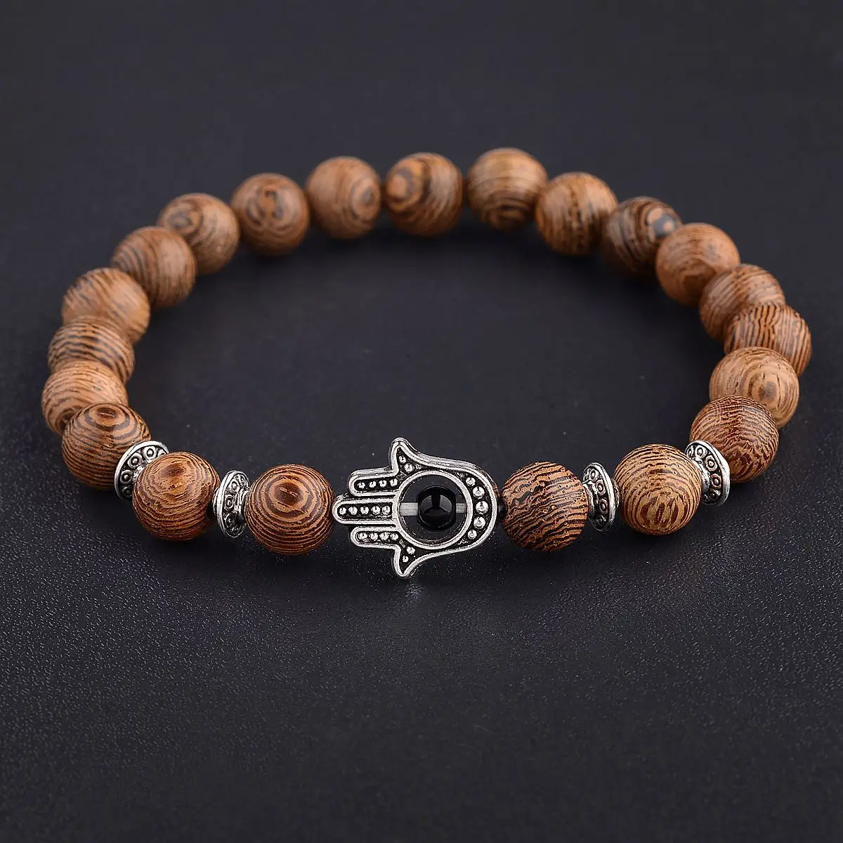 12 PCS/lot Men Bracelet Wooden Beads Cross Balance Bracelets&Bangles Owl Crown Prayer Reiki Buddha Wholesale Dropshipping