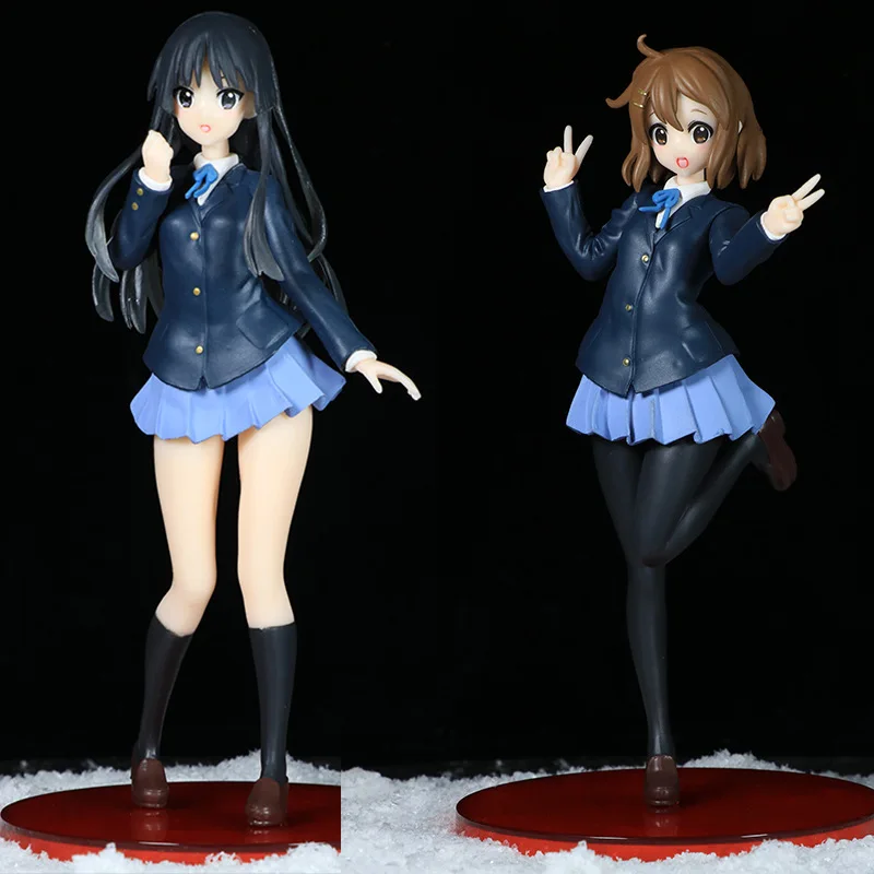 2 Styles Cute Girl K-on! Anime Figure 18cm Standing Posture Akiyama Mio Coreful Christmas Gift Collectible Model Toy Pvc Doll