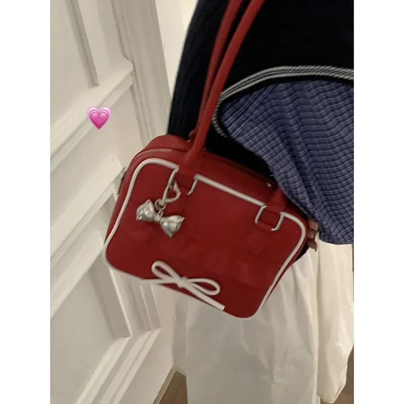 Miyagawa bolso de mano con diseño de nicho coreano para mujer, nueva moda, bolsos con lazo para las axilas, bolso de hombro para ir al trabajo