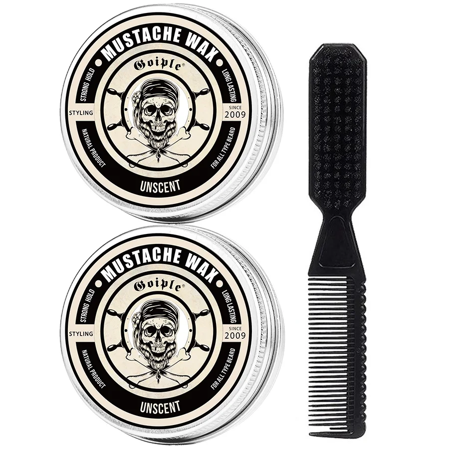 Bálsamo para Barba de larga duración, fuerte sujeción, hidratante, estilismo, bigotes, cera para el vello Facial para hombres, crema para Barba suavizante y suavizante