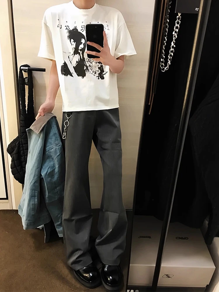 

American Retro Flared Men's Pants Loose Casual Straight Leg Slimming Knife Pants Autumn Trend High-End Feeling Casual Match All