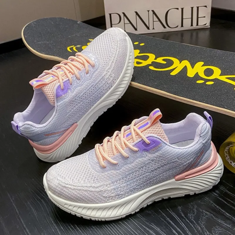 

Кроссовки женские сетчатые, Вулканизированная подошва, легкие дышащие, для бега, прогулок, Уличная обувь, 2023