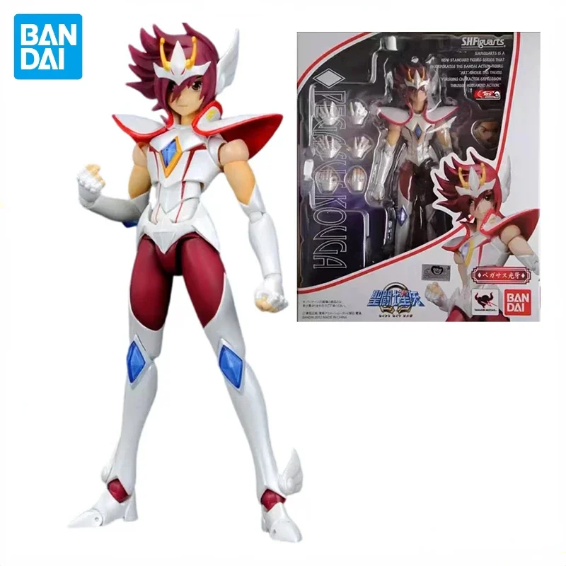 In Stock Original Bandai S.H. Figuarts SHF Pegasus Kouga From Saint Seiya Omega Anime Action Figures Model Collection Toys Gifts