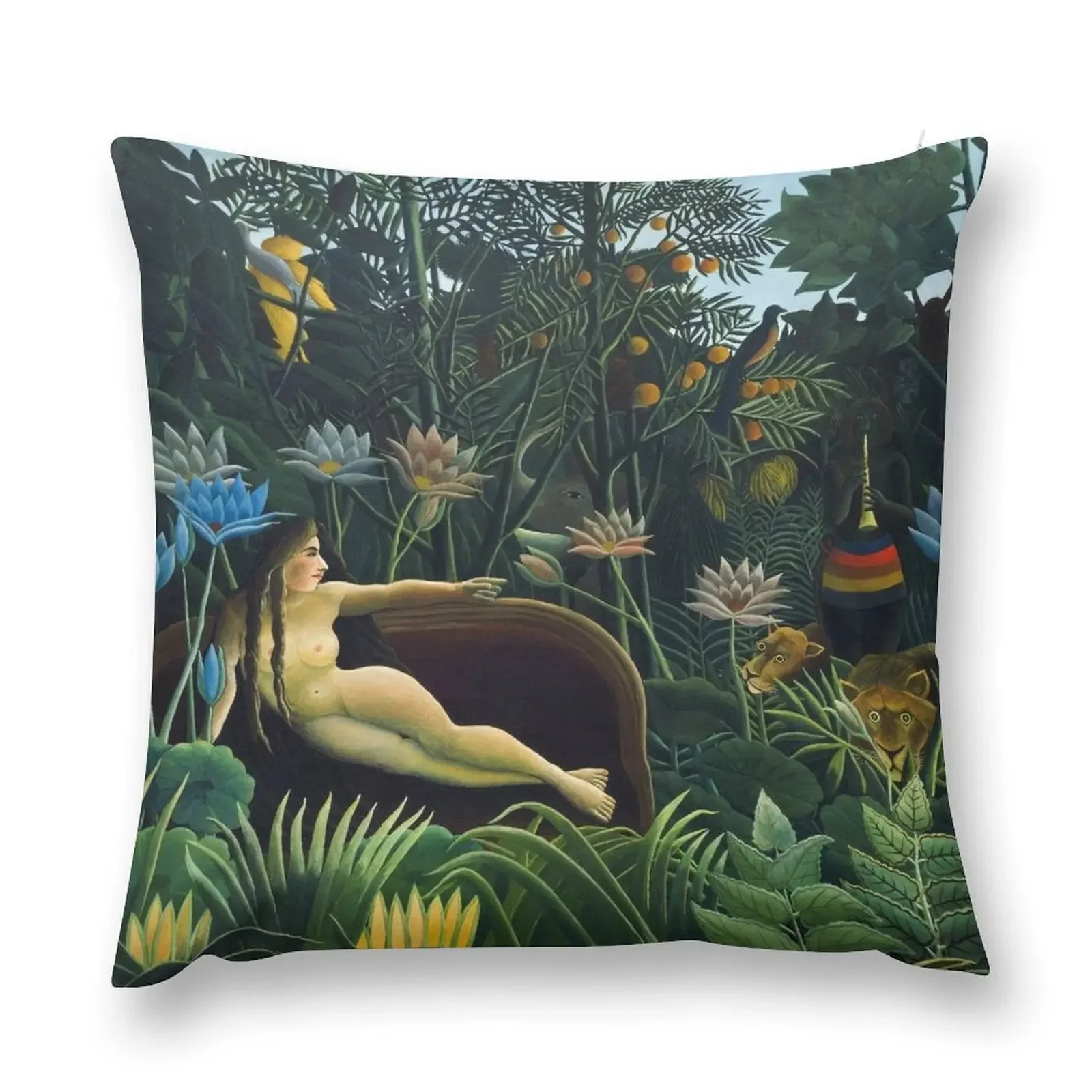 The Dream, Henri Rousseau Throw Pillow Sofa Decorative Covers sleeping pillows pillow