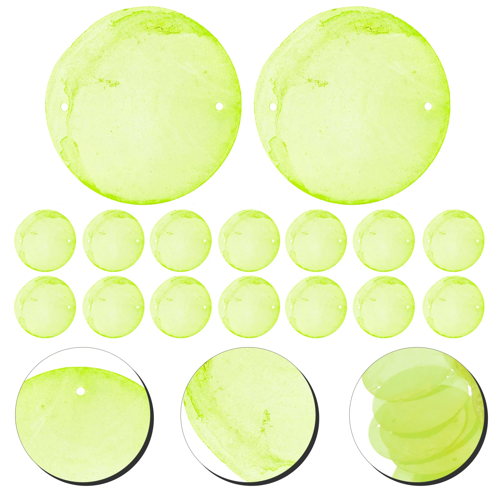 100pcs Shell Slices Round Natural Shells Charms For Diy Jewelry Making Accessories Craft Decorative Pendants