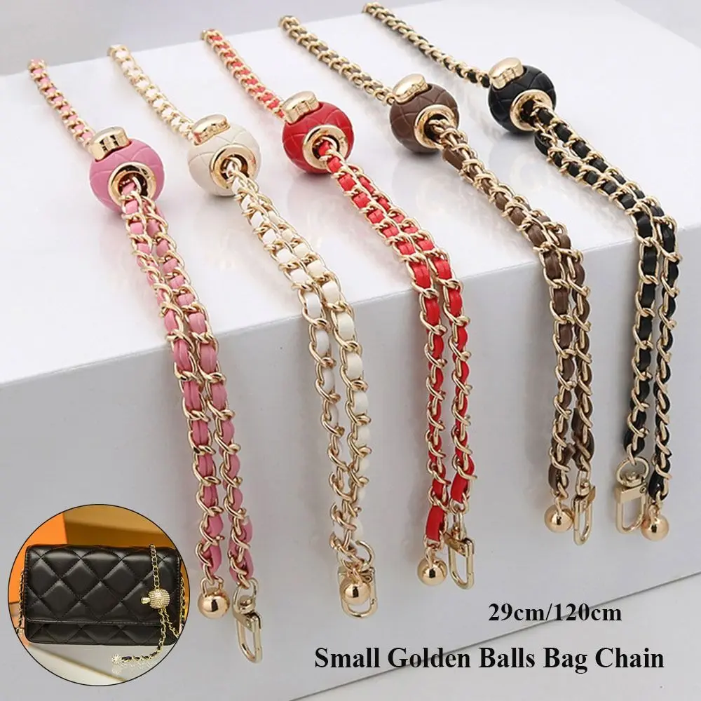 New Golden Balls Chain Replacement Shoulder Strap Non-fading Chain Adjustable Length Strap Bag Chain High-end Shoulder Strap