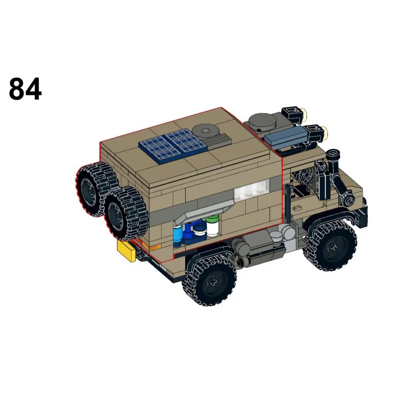 

MOC-113639 Новый маленький кемпинговый автомобиль, дорожный автомобиль, строительный блок, модель 417 деталей, MOC, креативная детская игрушка-строитель на день рождения для мальчиков