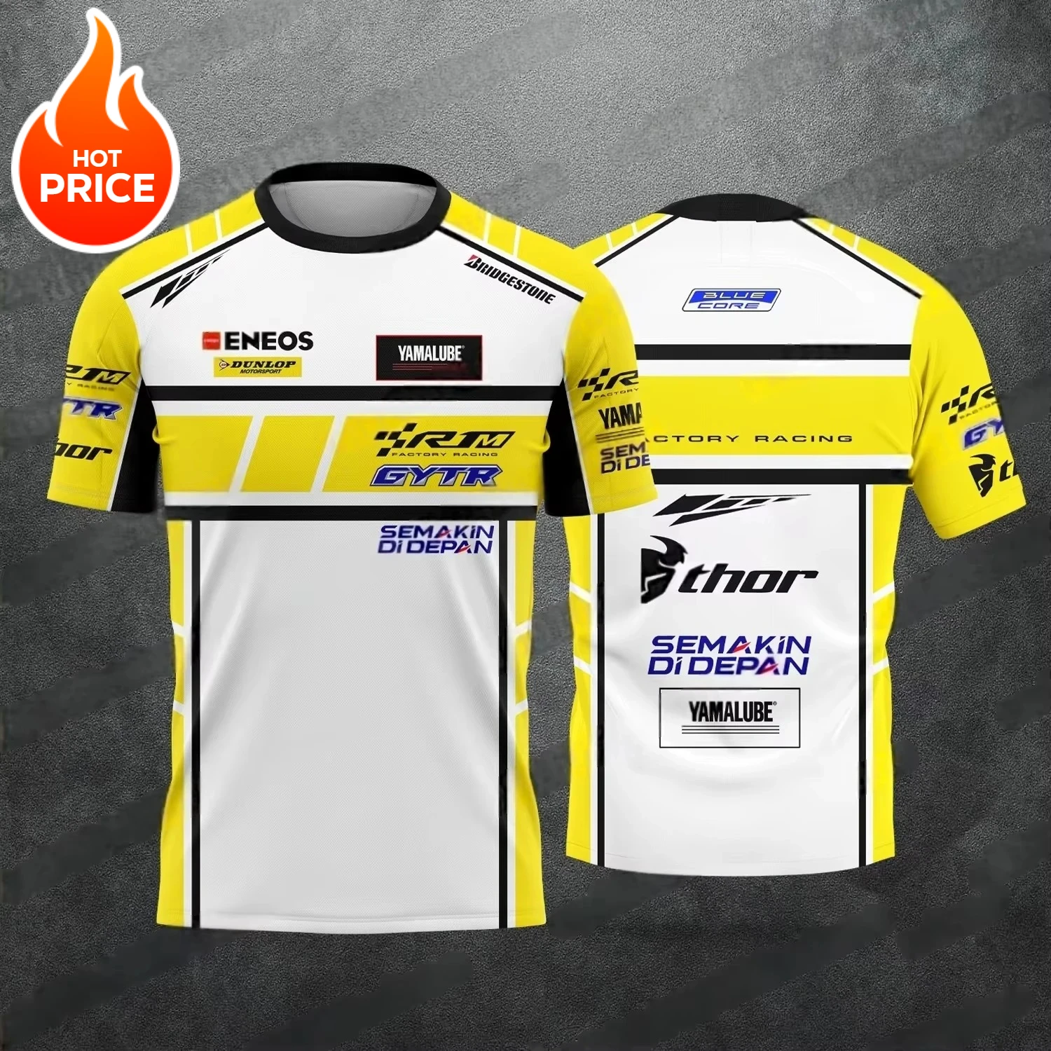 

2025 summer R1m racing motorcycle lovers blue and red men and women casual breathable sports quick drying breathable T-shirt
