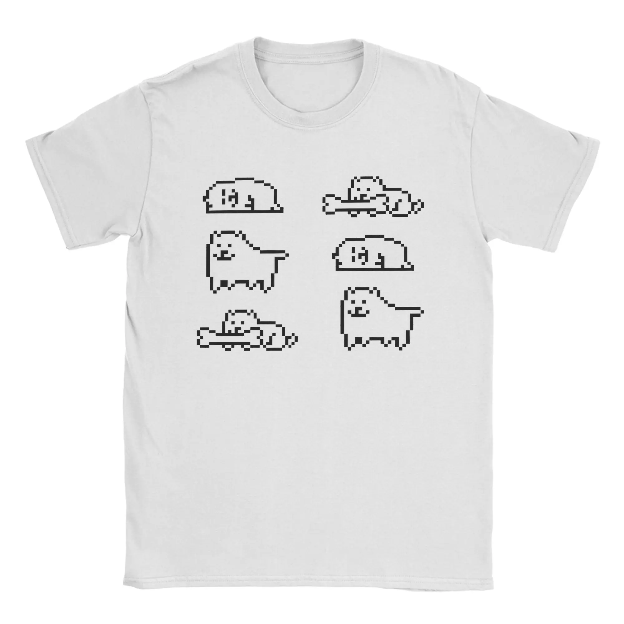 Annoying Dog Game Frisk Tshirts Men's Cotton Clothes Leisure Undertales Round Neck Short Sleeve