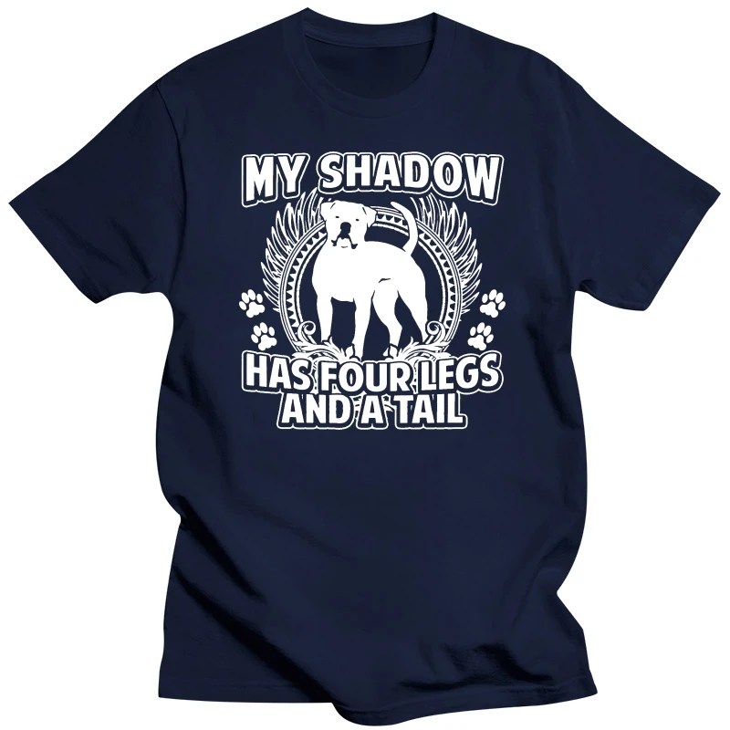 Fun American Bulldog Dog Cute - My Shadow Has Four Tagless Tee T-Shirt