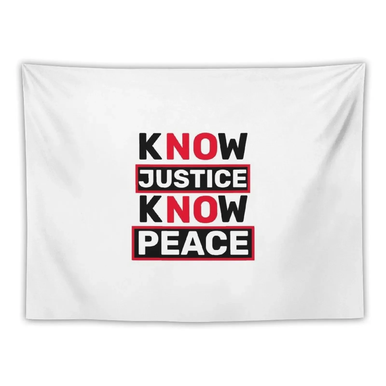 Know Justice Know Peace Tapestry Aesthetic Room Decoration Hanging Wall Room Decor On The Wall Tapestry