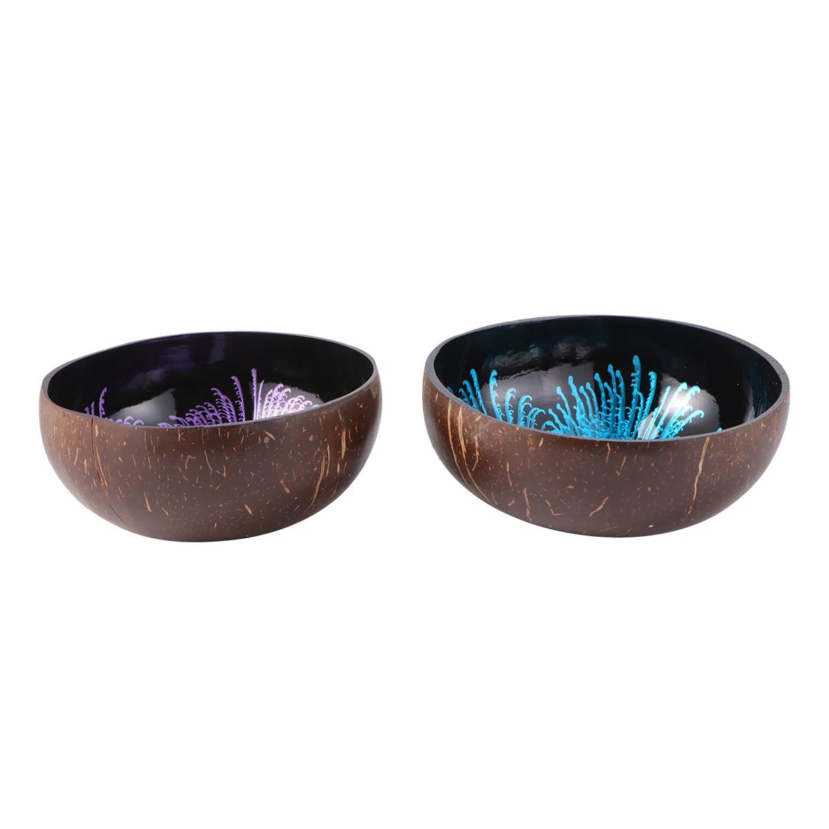 

2pcs Natural Shell Storage For Keys Nuts Candies Desktop Organizer Coconut Bowl Coconut Storage Bowl Candy Container