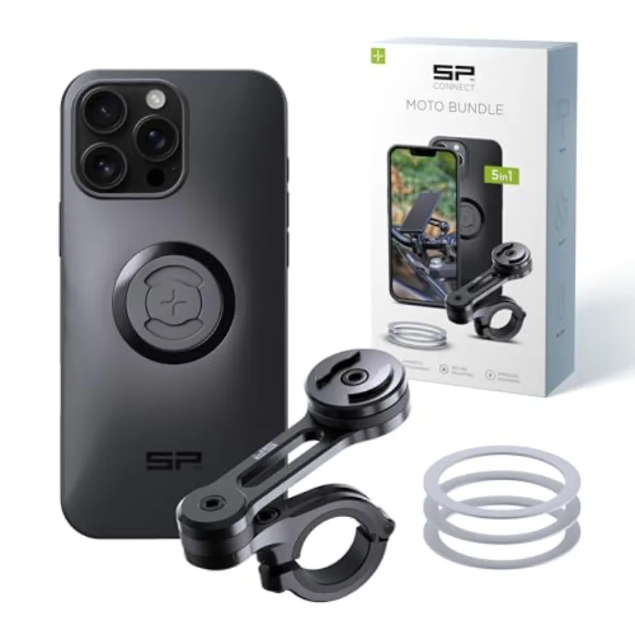 

Moto Bundle II SPC+ Compatible with iPhone 16 Pro Max Motorcycle Phone Mount for Handlebars Secure Holder for Harley Davidson a