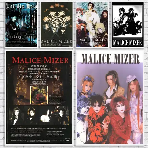 Visual Kei Band M-Malice Mizer Poster Versatile HD Waterproof Wall Art Self-Adhesive Decor for Any Space Ideal Gift