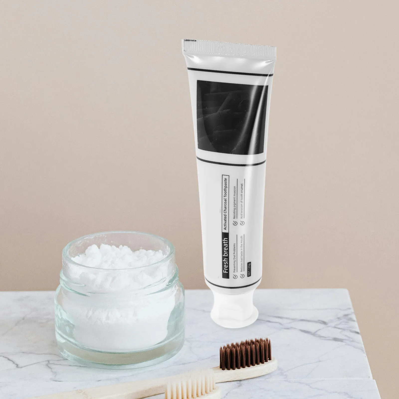 

Зубная паста с бамбуковым углем, морской солью, гидроксиапатитом, кокосовым маслом и мятой для чувствительных зубов, удаления пятен и свежего дыхания