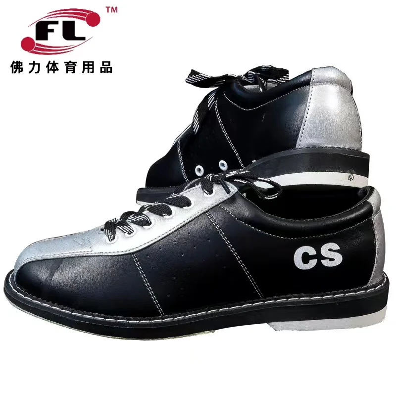 Picture 5: Brand FL Unisex Bowling Boots Size 33-47 Pu Leather Black Sliver Sports Premium for Bowling Enthusiasts Private Shoes