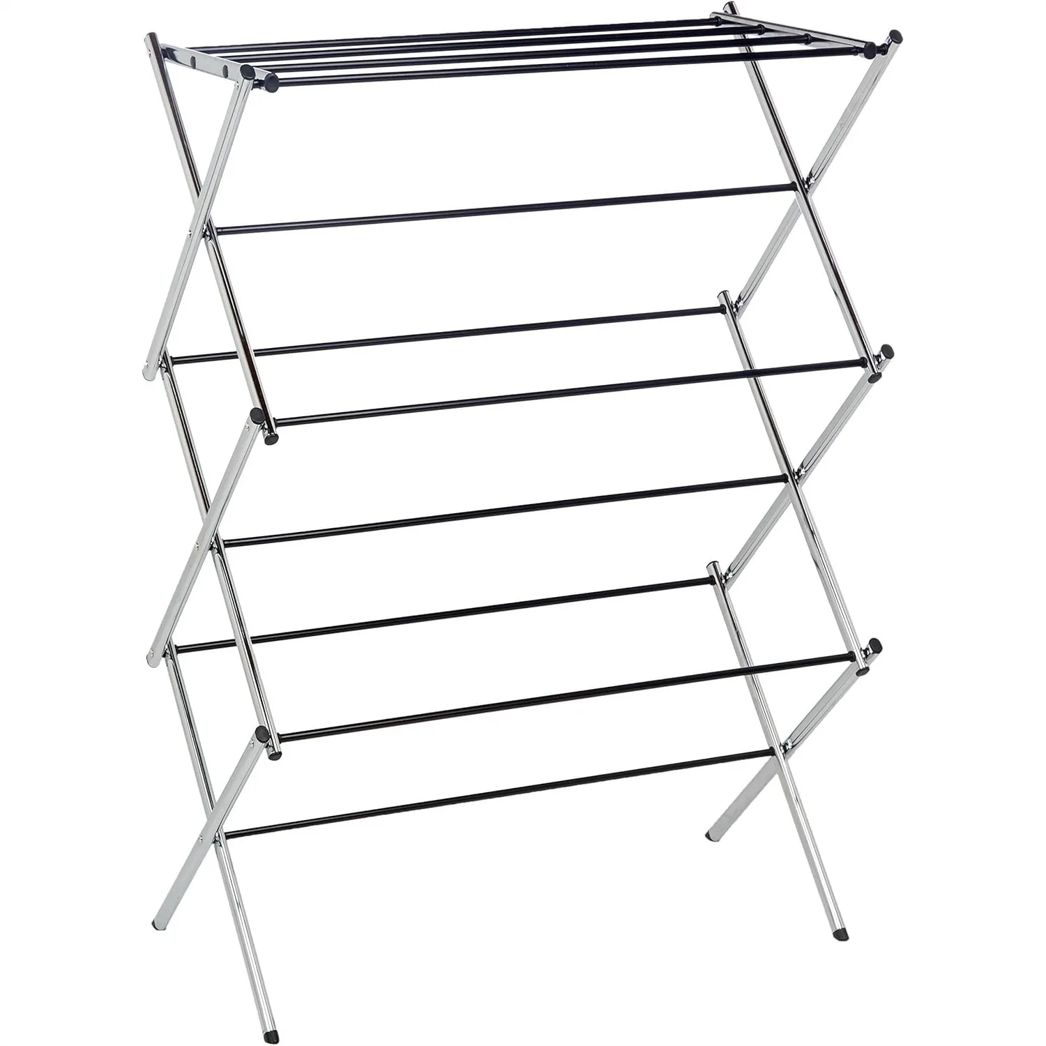 

Foldable Portable Metal Clothes Drying Rack for Indoor Air Drying, Energy Saving, 14.5 x 29.5 x 41.8 Inches, Chrome Silver