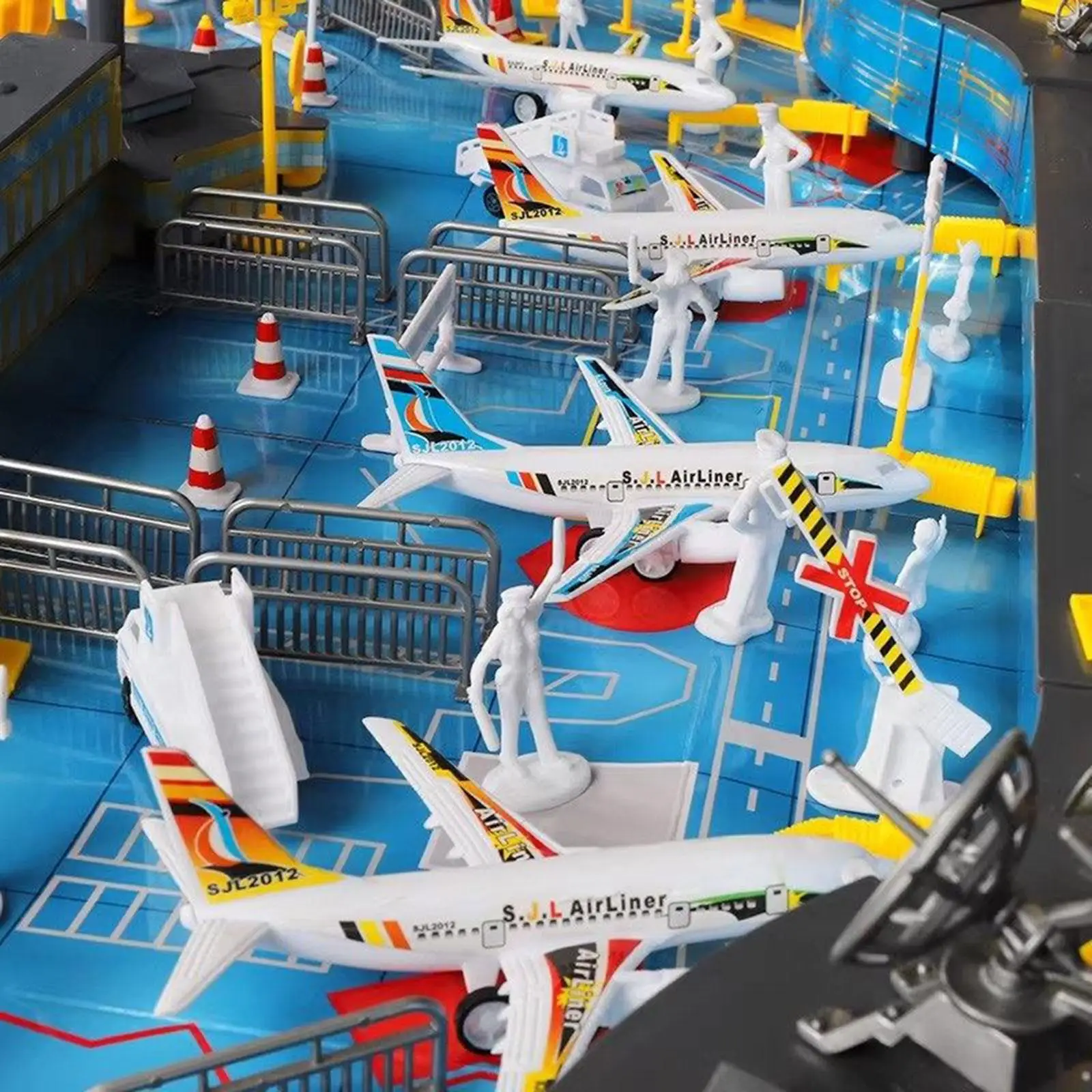

Assembled Aircraft Airports Model Toy Plastic Airplane Play Set for Kids Interactive Educational Play