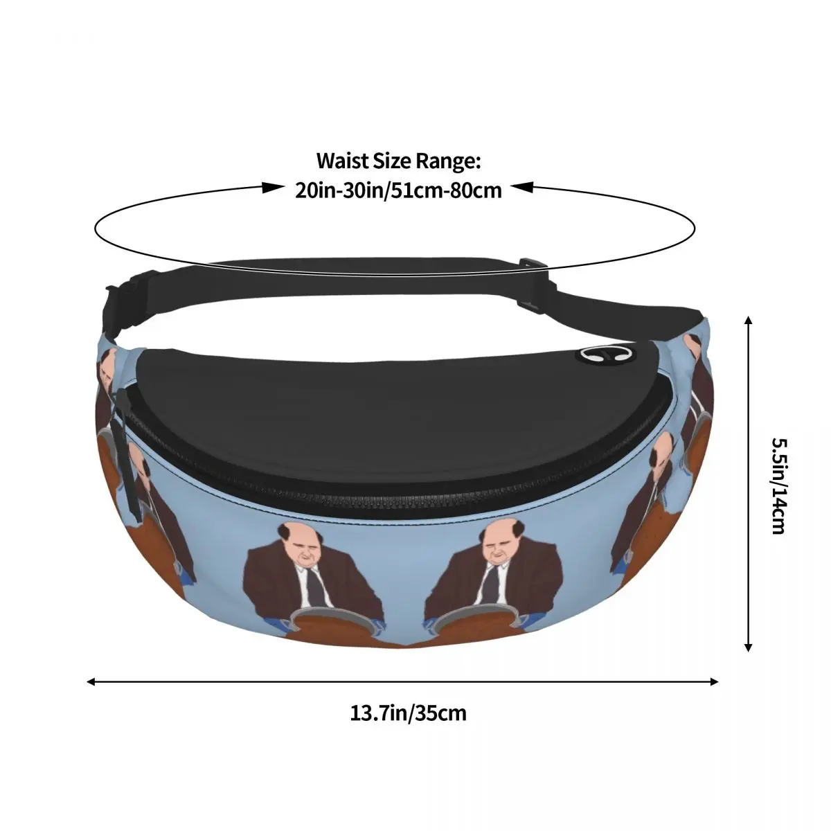 حقيبة الخصر المخصصة كيفن الشهيرة فاني للنساء والرجال ، تبريد التلفزيون المكتبي ، حقيبة الخصر Crossbody ، حقيبة المال الهاتف السفر