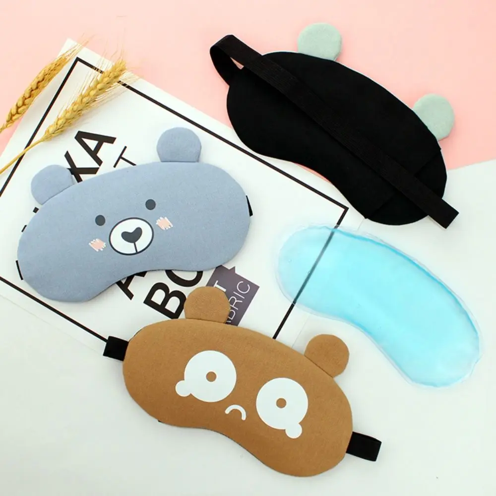 

Cartoon Ice Pack Eye Mask with Gel Hot-Cold Compress Cooling Sleeping Eyepatch Breathable Comfort Shading Eye Mask Rest Relax