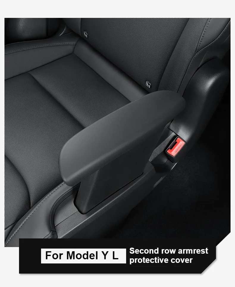 Für Tesla Model YL 2025 2026 Auto-Handlaufschutzhüllen Zweite Reihe Armlehnen-Schutzabdeckung Formteile Innenraum-Zubehör – Detail 10
