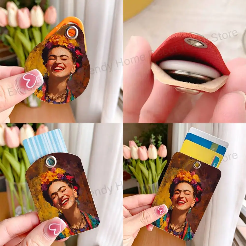 Fashion F-FridaS-S K-Kahlos Holder Keychain For  Work Card Bank Business Holder Student Card Protective Case Bus Card