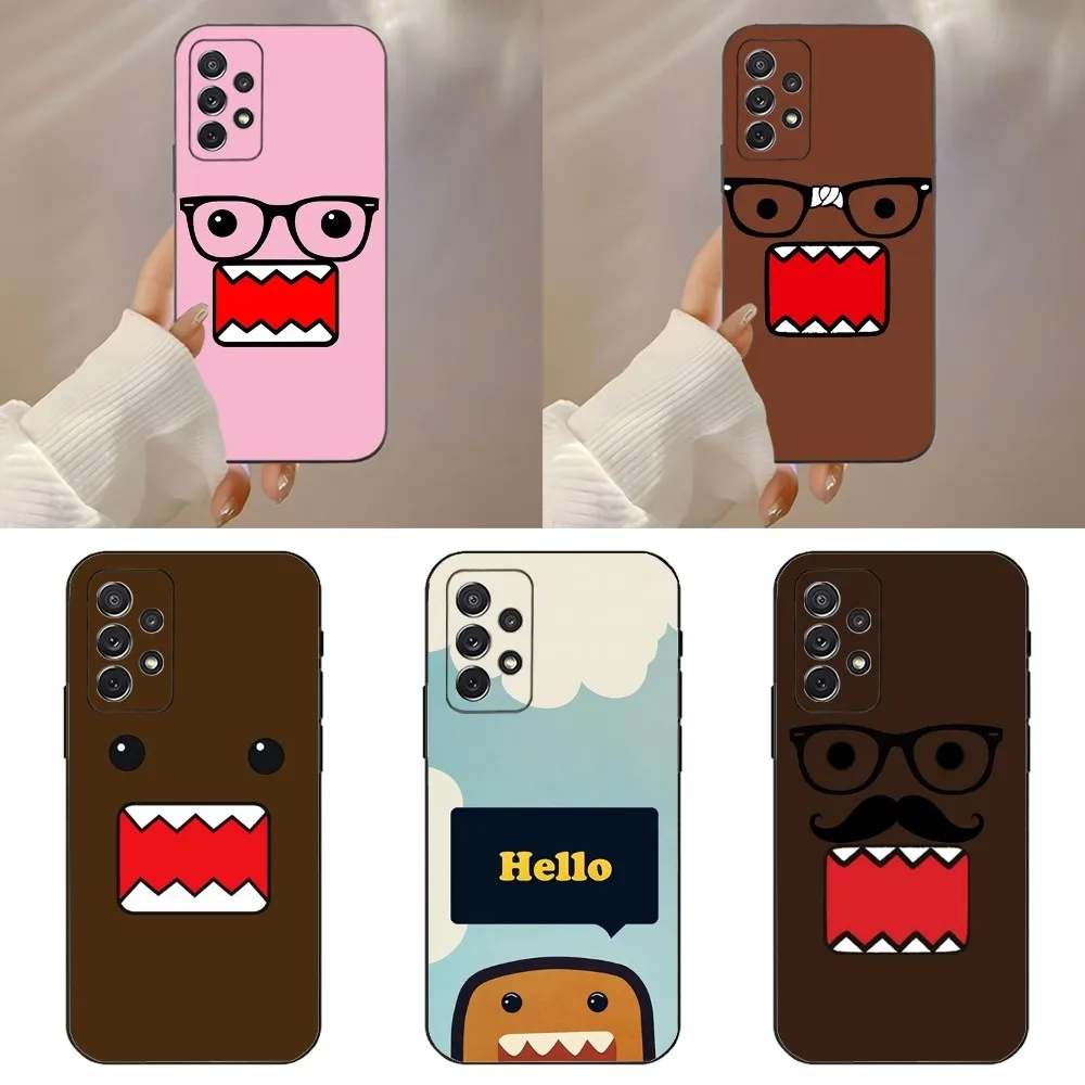 Cute D-Domo K-Kun Phone Case For Samsung Galaxy A91,A80,A73,A72 ,A71,A53A52,A32 ,A31A22,A21s,A20,Black Cover