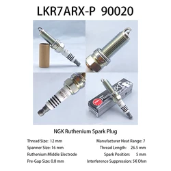 1pcs Original NGK Ruthenium RX High Ignitability Spark Plug LKR7ARX-P 90020