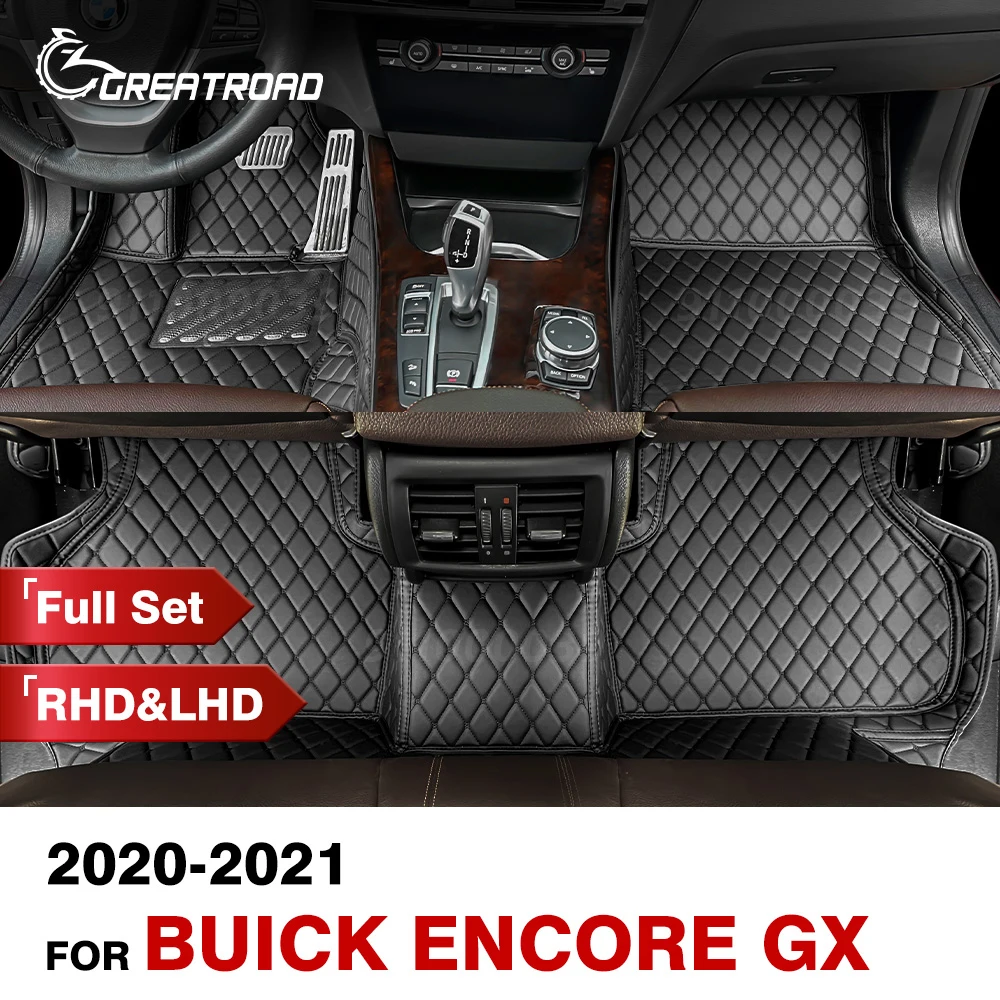 Car Floor Mats For Buick Encore GX 2020 2021Custom Auto Foot Pads Automobile Carpet Cover Interior Accessories