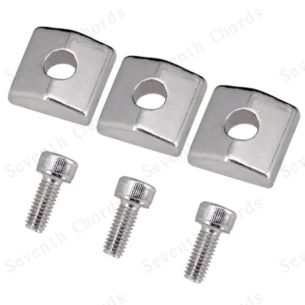 3Sets Electric Guitar Tremolo Bridge String Locks Nut Block Clamp & Hex Screws Guitar Strings Locking System For Floyd Rose Part