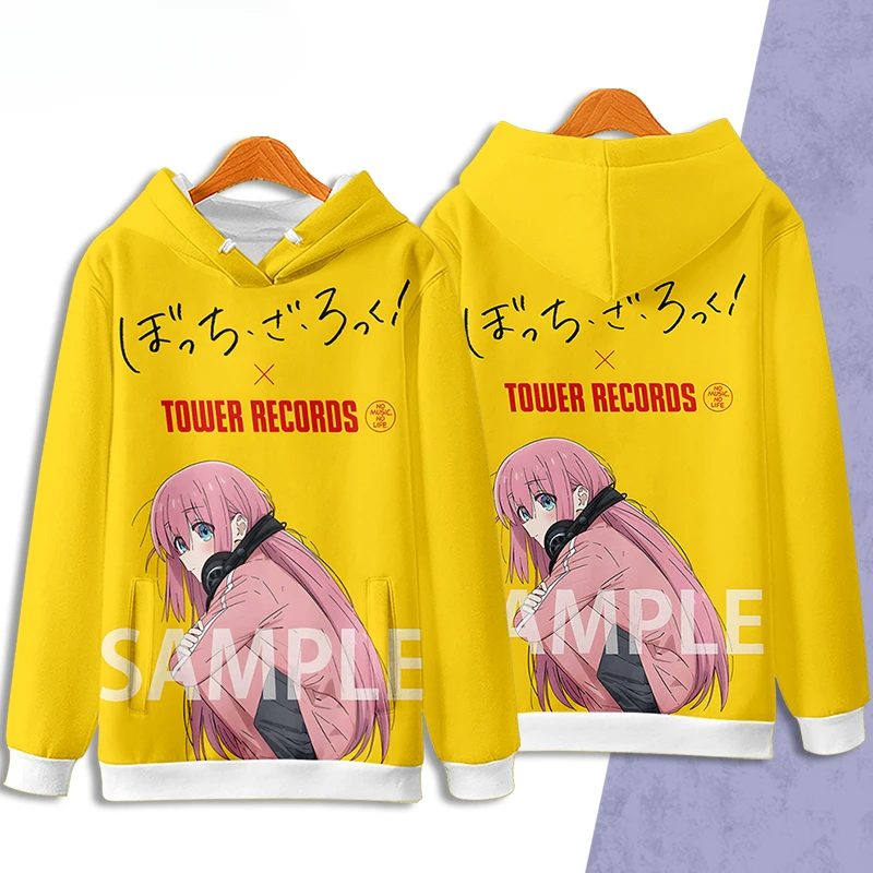 Anime Bocchi The Rock Gotoh Hitori Cosplay Hoodie Women Men Harajuku Sweatshirt Streetwear Hip Hop Pullover Hooded Jacket