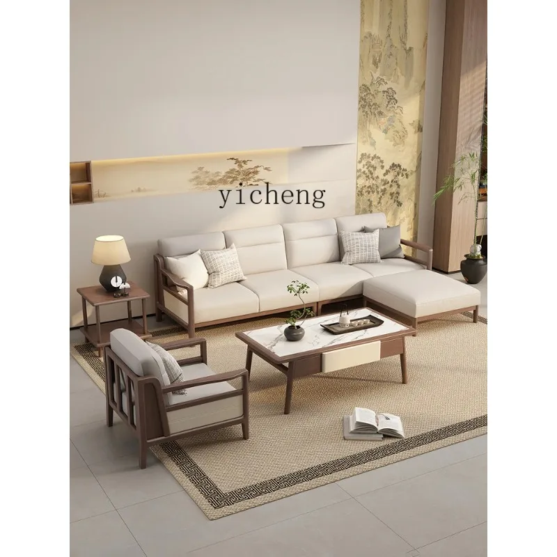 Sa-27 Walnut Solid Wood Sofa Living Room Furniture