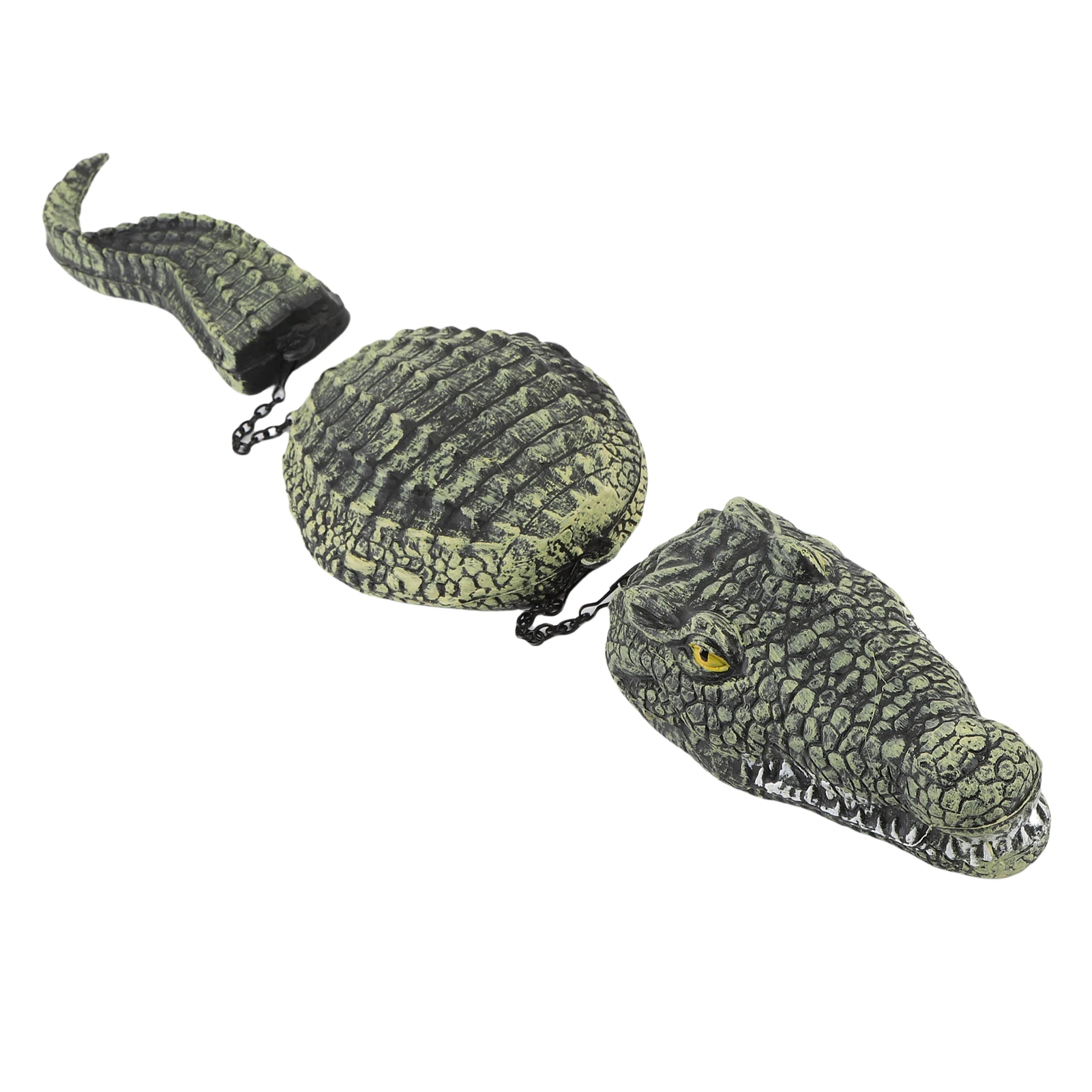 Artificial Alligator Decoy Plastic 3 Segment Simulated Floating Crocodile Sculpture for Garden Pool Decoration